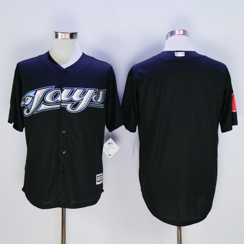 Men Toronto Blue Jays Blank Black MLB Jerseys->toronto blue jays->MLB Jersey